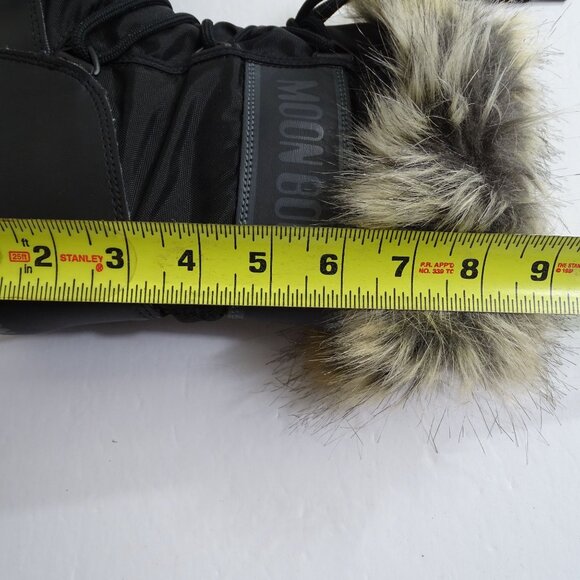 Moon Boot Waterproof Winter Ski Snow Boots With Faux Fur Trim Women Size 7 - Picture 11 of 14